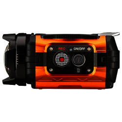 Ricoh WG-M1 Action Cam Camcorder, HD 1080p, 14MP, Wi-Fi, Orange